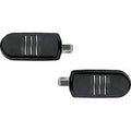 Drag Specialties 1620-2480 Black Sweeper Foot Pegs for Harley Male Mount
