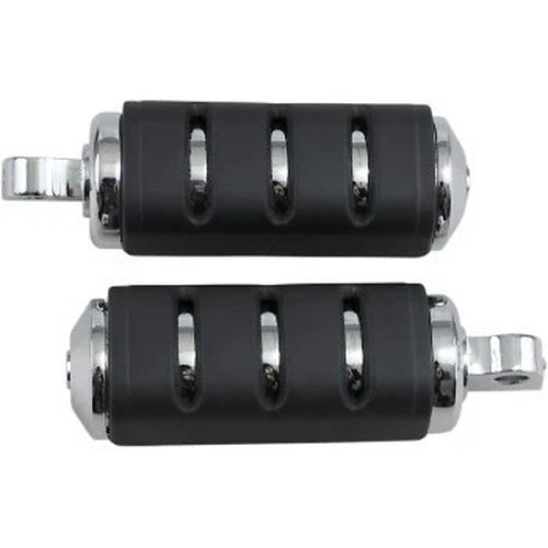 Kuryakyn 7591 Chrome Large Driver Trident Iso Foot Pegs w/ Harley Male Mount