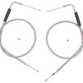 V-Twin 36-0857 34-1/4" Stainless Steel Throttle and Idle Cable Set