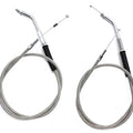 V-Twin 36-0855 Stainless Steel Throttle and Idle Cable Set with 38" Casing