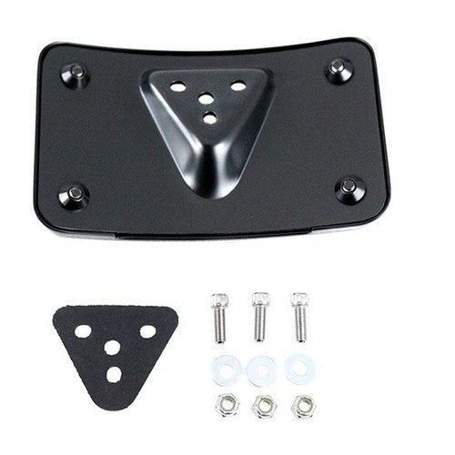 V-Twin 42-1190 License Plate Bracket Curved Laydown Style Black