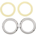 Drag Specialties 2202-0061 Chrome Instrument Gauge Bezels 2" for 86-13 Batwing