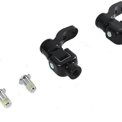 V-Twin 27-0209 360° Adjustable Passenger Footpeg Mount Kit Black