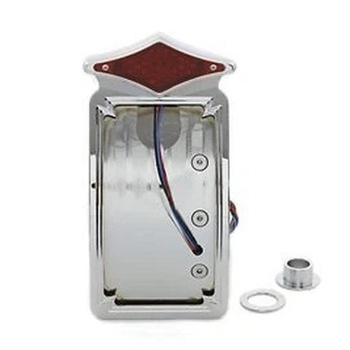 V-Twin 33-0631 Diamond LED Tail Lamp Assembly Vertical Curved Style