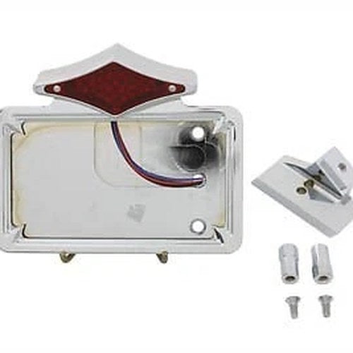 V-Twin 33-0772 Chrome Horizontal LED Tail Lamp Kit Diamond Style