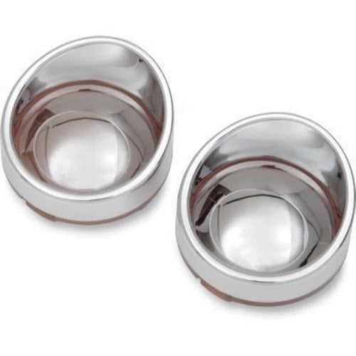 Drag Specialties 2020-0402 Chrome Mirror Smoke Turn Signal Lens for Harley Deuce