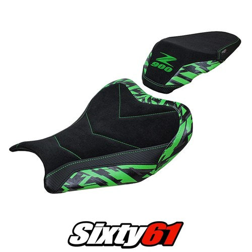 Kawasaki Z900 2017-2024 Seat Cover Tappezzeria Suede Special Edition Black Green