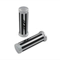 V-Twin 28-0742 Chrome & Rubber Pvc Rail Hand Grips for 1" Harley