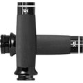 Khrome Werks Black Turbine Hand Grips for Harley Electronic Throttle Tbw 08-20