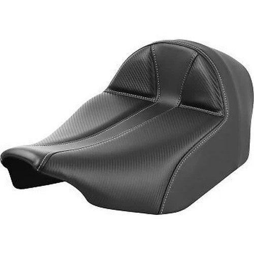 Saddlemen 823-07E-0042 Dominator Solo Seat CF Silver Stitch Extended Reach