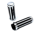 V-Twin 28-0645 Chrome & Rubber Rail Hand Grips for Harley Electronic Tbw