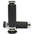Avon DIA-60-CH-FLY Chrome Diamond Contour Hand Grips for Harley Electronic Tbw