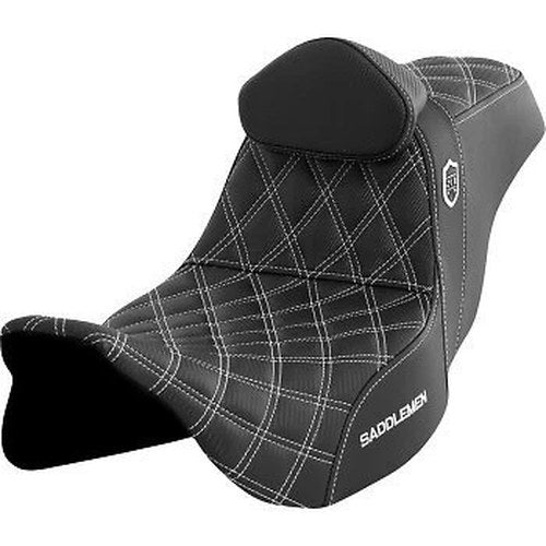 Saddlemen SC80807WHIRT Pro Series Performance Grip Seat White Stitch 08-23
