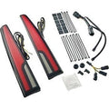 Ciro 40086 Black Calade Red LED Tail Lights for 14-23 Tri Glide