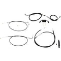 LA Choppers LA-8321KT-13B Black Vinyl Braided Handlebar Cable/Brake Line Kit