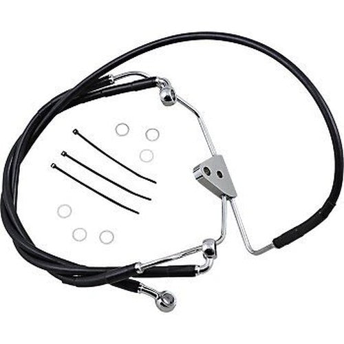 Drag Specialties 1741-2511 +6" Extended Length Black Vinyl Brake Line Kit
