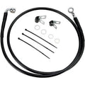 Drag Specialties 1741-2570 Extended Length Black Vinyl Brake Line Kit +4"