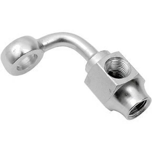 Drag Specialties DS098301 Chrome Steel Banjo Fitting- 90° - Short
