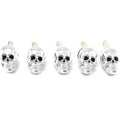 V-Twin 37-9076 Chrome Skull License Plate Frame Krommet Set 5-Pack