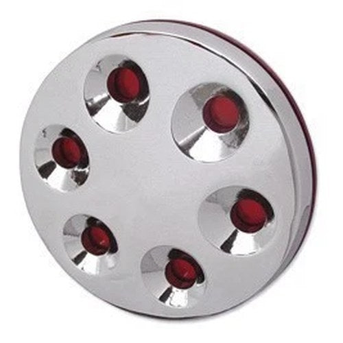 V-Twin 42-0108 Chrome 3-D Derby Cover for 70-98 Big Twin Evo