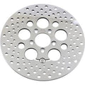 Polished Stainless Steel Drilled Rear Brake Rotor for Harley Touring 08-20