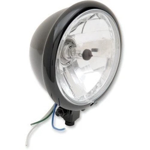Drag Specialties 2001-0554 Black 5-3/4" Diamond Style Headlight for Springer