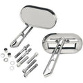 Kuryakyn 1428 Chrome Magnum Small Flat Glass Mirrors for all Harley Models 65-23