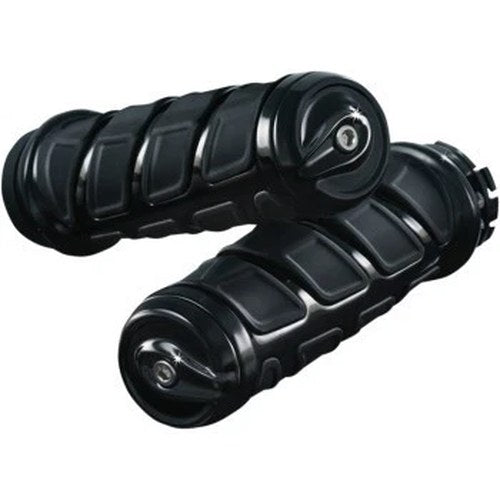 Kuryakyn 6351 Black Kinetic Iso Hand Grips for Harley Cable Op Throttle