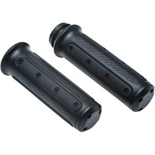 Kuryakyn 6123 Satin Black Heavy Industry Hand Grips Harley Electronic Throttle