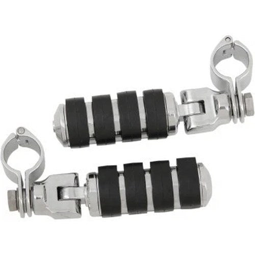 Kuryakyn 8033 Chrome Large Iso Foot Pegs with 1-1/4" Engine Guard Mounts