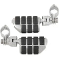 Kuryakyn 7992 Chrome Dually Iso Foot Pegs w/ 1-1/4" Engine Guard Clamps