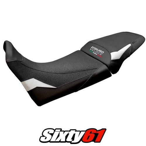 MV Agusta Enduro Veloce 2024-2025 Seat Cover Tappezzeria Ultragrip White Black