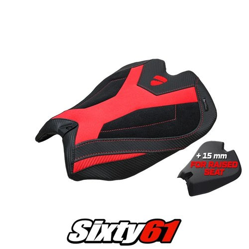 Ducati Panigale V4 2025 2026 Seat Cover Tappezzeria Velvet Red Black Logo Ducati