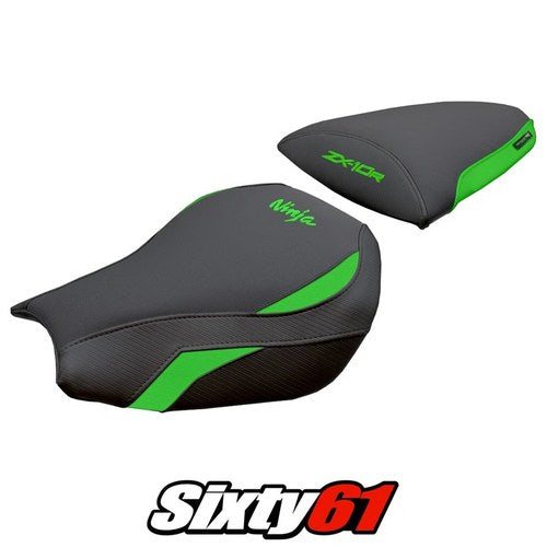 Kawasaki Ninja ZX 10 R 2006-2007 Seat Cover Tappezzeria Green Black