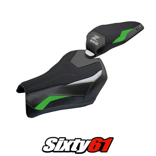 Kawasaki Z900 2025 Seat Cover Tappezzeria Comfort Green Silver Black