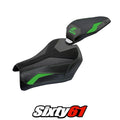 Kawasaki Z900 2025 Seat Cover Tappezzeria Velvet Ultragrip Green Black
