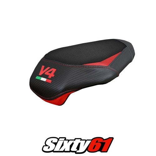 Ducati Streetfighter V4 2025 2026 Rear Seat Cover Tappezzeria Red Black Logo V4