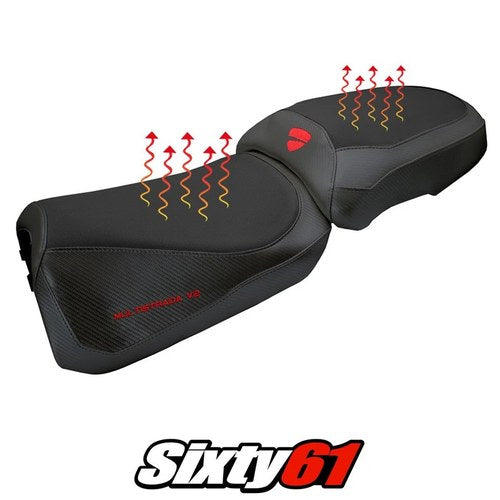 Ducati Multistrada V2 2025 Seat Cover Tappezzeria heating Comfort Black