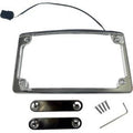 Custom Dynamics LPF-RAD-23CVO-C Chrome Illuminated Radius License Plate Frame