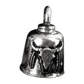 Pewter Motorcycle Gremlin Bell Buffalo Head Skull Made in the Usa