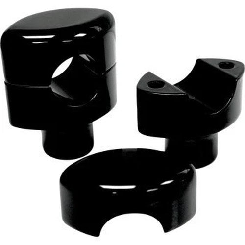 LA Choppers LA-7406-01B Black 1-1/2" Tall Hefty Risers for 1-1/4" Handlebars