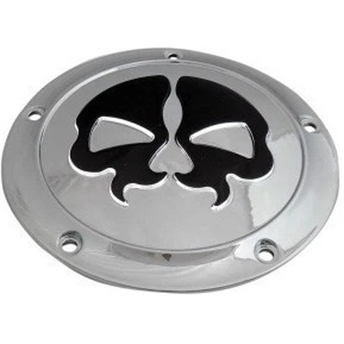 Drag Specialties 1107-0552 Chrome Split Skull Derby Cover for 16-22 Touring