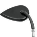 Drag Specialties Black Short Stem Teardrop Mirror (SOLD Each) for Harley