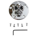 V-Twin 42-0075 Chrome Skull Timer Points Ignition Cover for Twin Cam