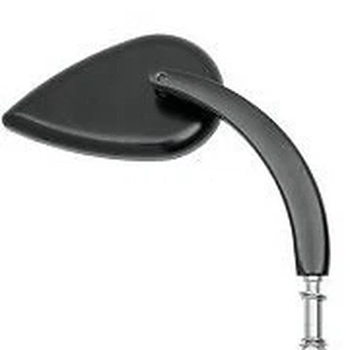Drag Specialties Black Long Stem Teardrop Mirror (SOLD Each) for Harley
