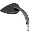 Drag Specialties Black Long Stem Teardrop Mirror (SOLD Each) for Harley