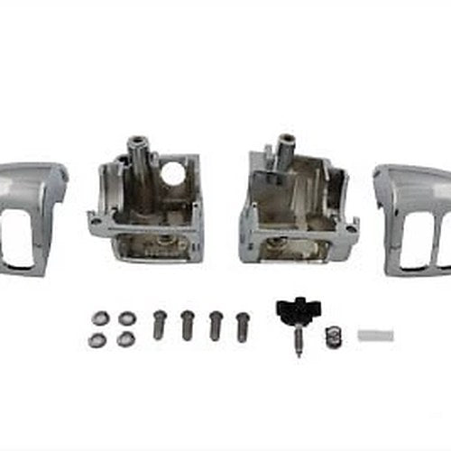V-Twin 26-0793 Chrome Handlebar Control Switch Housing Kit for 07-11 Softail