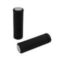 V-Twin 28-0113 Black Stock Style Grip Set with Chrome Plugs