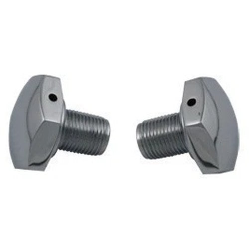 V-Twin 24-0184 Chrome Fork Tube Caps Vented