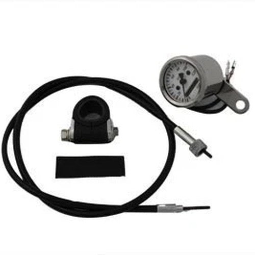 V-Twin 39-0368 Deco Mini 48mm Speedometer Kit with 2:1 Ratio